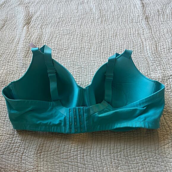 Ambrielle Bra Organic Cotton Full Coverage in Turquoise Infusion 44DD - Picture 3 of 7